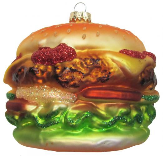 Hamburger aus Glas 9cm (VE)