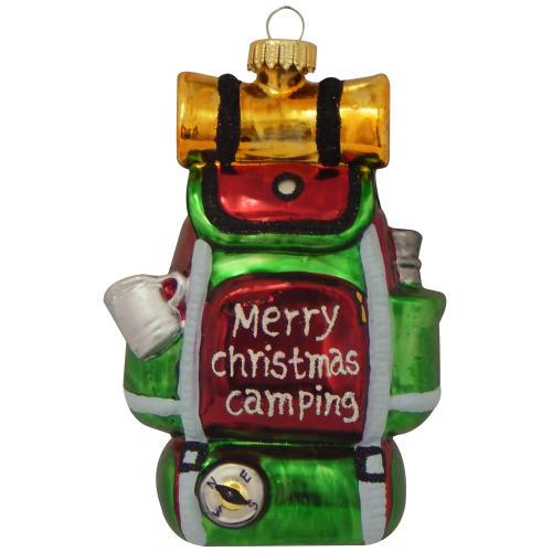 Camping-Rucksack frohe Weihnachten 11cm (VE)