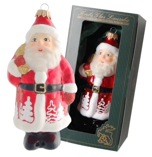 Santa mit Bäumen rot/weiß 14cm (VE)